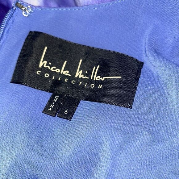 Nicole Miller Tie Dye High Neck Midi Dress - Picture 4 of 6